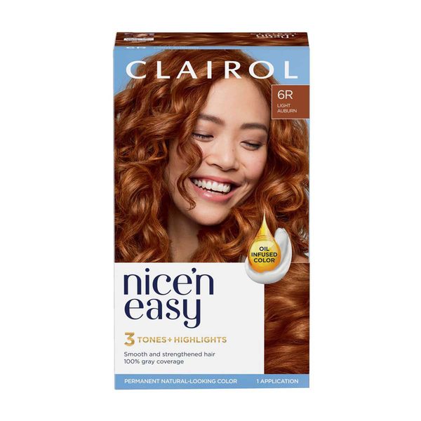 Clairol Nice 'n Easy Permanent Hair Color, 6R Light Auburn, 1 Count — Dollar General penny item