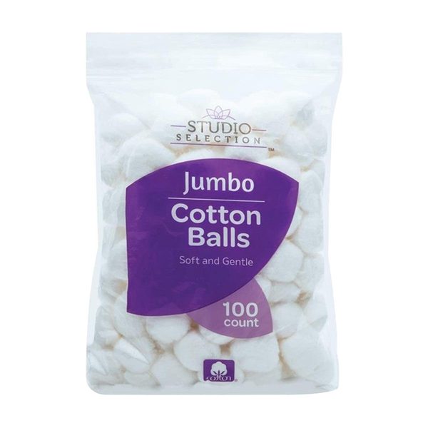 Studio Selection Jumbo Cotton Balls, 100 ct — 70% off during the remodel at Dollar General #6815