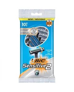 Bic Sensitive 2 Men's Disposable Razor, Two Blades for an Enhanced Glide, Great Shave and Great Price, 10-Pack — Dollar General penny item