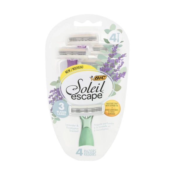 Bic Soleil Escape Women's Disposable Razors With 3 Blades - Lavender & Eucalyptus, 4 Count — Dollar General penny item