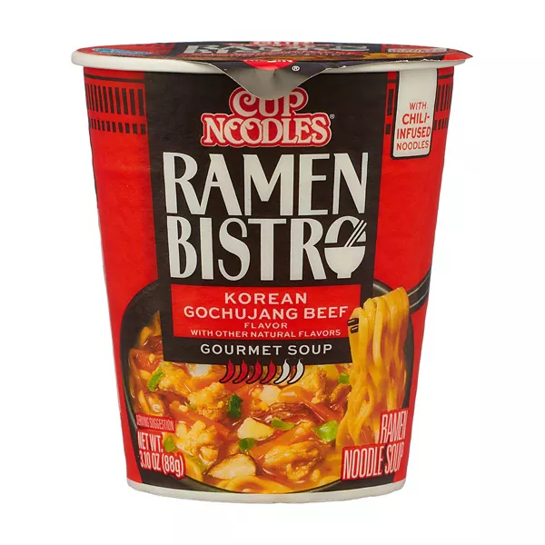 Nissin Cup Noodles Ramen Bistro Korean Gochujang Beef Flavor Gourmet Soup, 3.10 oz — Dollar General (SKU 42102701)