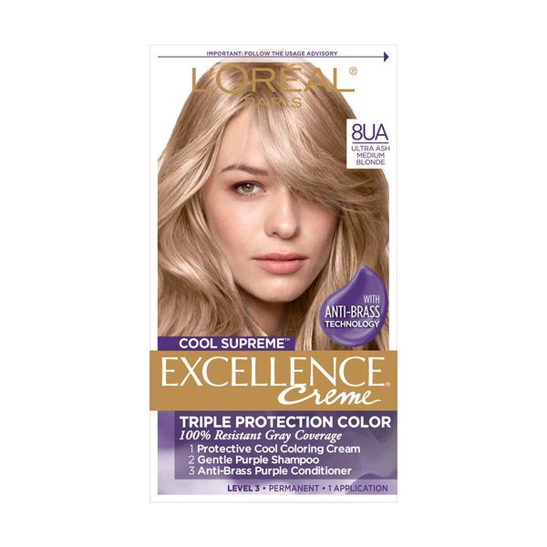 L'Oreal Paris Excellence Cool Supreme Permanent Gray Coverage Hair Color - Ultra Ash Medium Blonde — Dollar General penny item