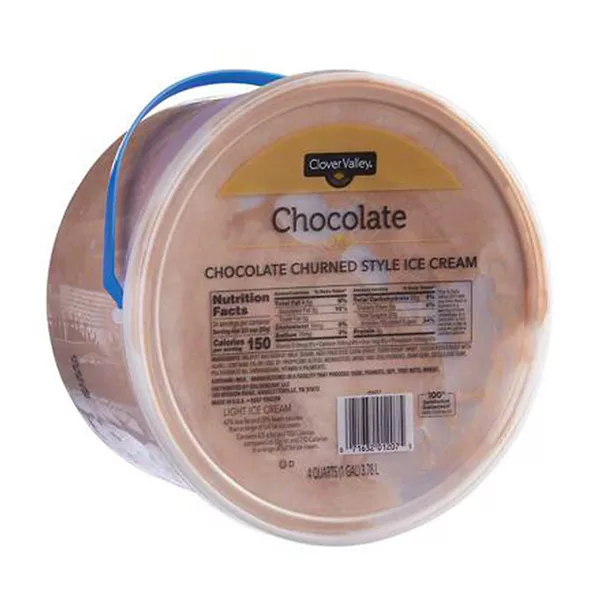 Clover Valley Chocolate Ice Cream, 4 Quart — Dollar General penny item