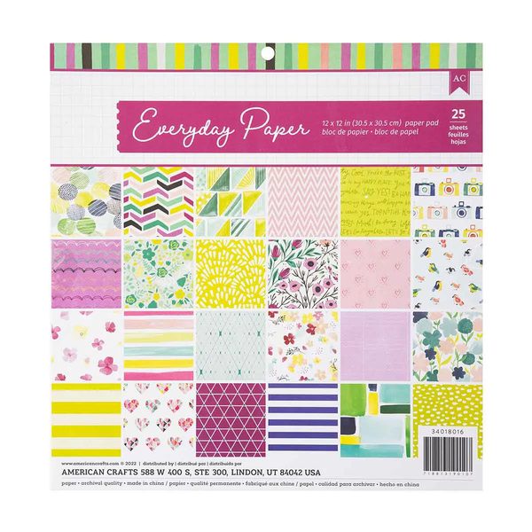 American Crafts Everyday Paper - 12 x 12, 25 Count — Dollar General (SKU 32382901)