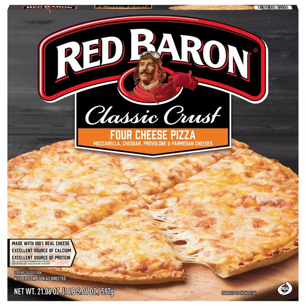 Red Baron Four Cheese Classic Crust Frozen Pizza, 21.06 oz — 70% off during the remodel at Dollar General #20186