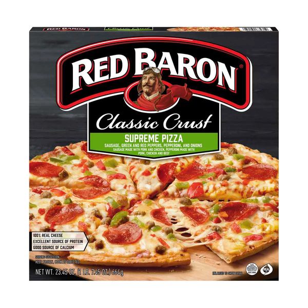 Red Baron Frozen Pizza Classic Crust Supreme, 23.45 oz — 70% off during the remodel at Dollar General #13201