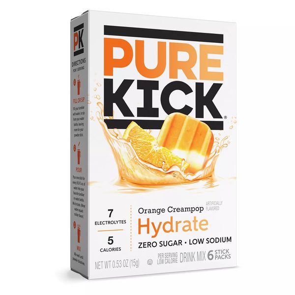 Pure Kick Hydration Drink Sticks Orange Cream 6 Count — Dollar General