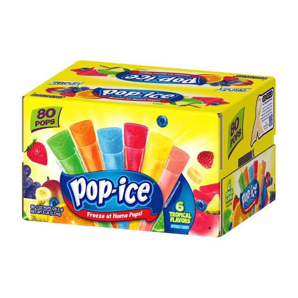 Pop Ice Tropical Freezer Bars, 1 oz, 80 Count — Dollar General