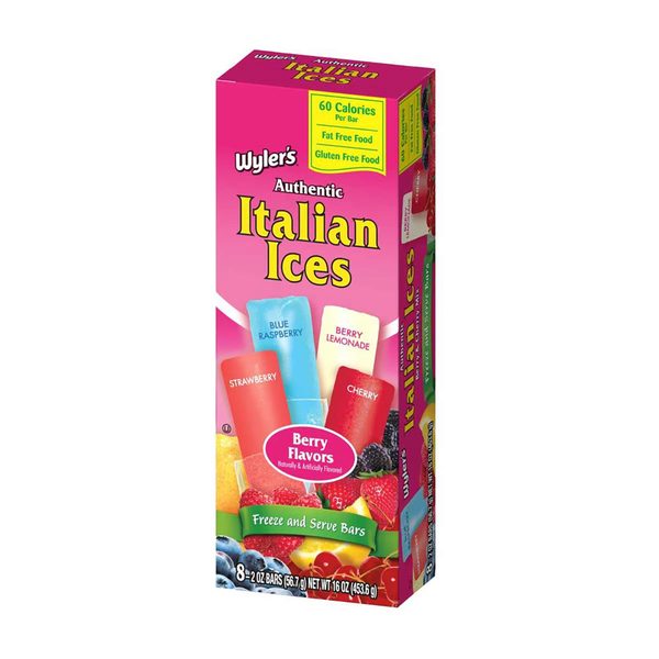 Wyler's Authentic Italian Ices, Berry Flavors, 16 oz, 8 Count — Dollar General