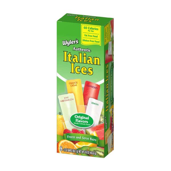 Wylers Italian Ice Original Freezer Bars 2 oz 8 Count — Dollar General