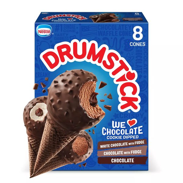 Drumstick We Love Chocolate Cookie Dipped Sundae Cones Variety Pack, 8 Count — 70% off during the remodel at Dollar General #20186