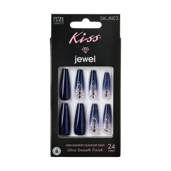 Kiss Jewel Ultra Smooth High Fashion Glamour Nails - Extra-Long Length, 24 Count — Dollar General penny item