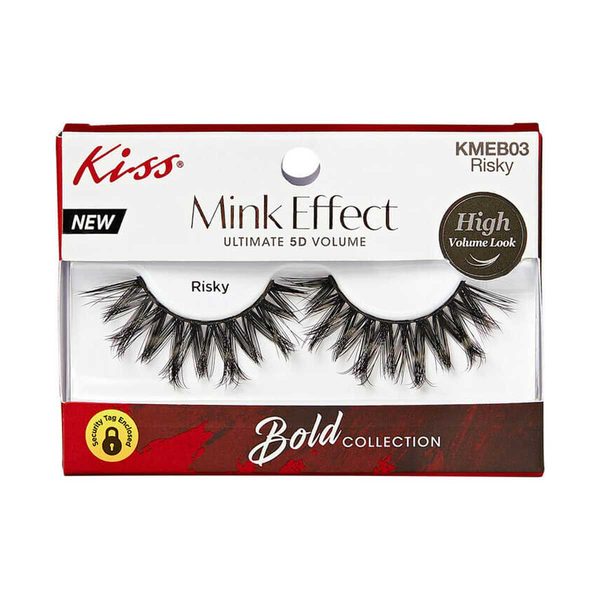 Kiss Mink Effect Bold Collection 5D Volume Eyelashes Single Pack - Risky — Dollar General penny item