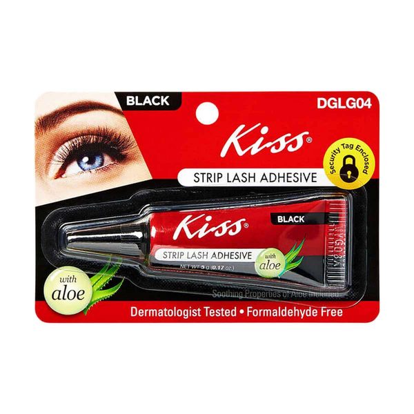 Kiss Strip Lash Adhesive with Aloe - Black, 0.17 oz — Dollar General penny item