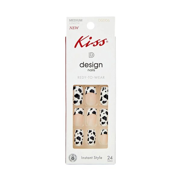 Kiss Ready-To-Wear Instant Style Design Nails - Medium Length, 24 Count — Dollar General penny item