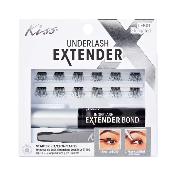 Kiss Underlash Extender False Eyelash Clusters, Elongated, 12 Count — Dollar General penny item