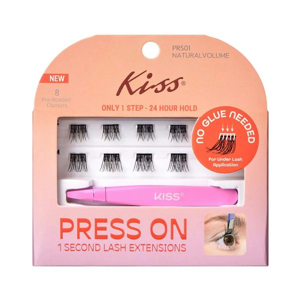 Kiss Press On One Second Lash Extensions, Natural Volume, 8 Count — Dollar General penny item