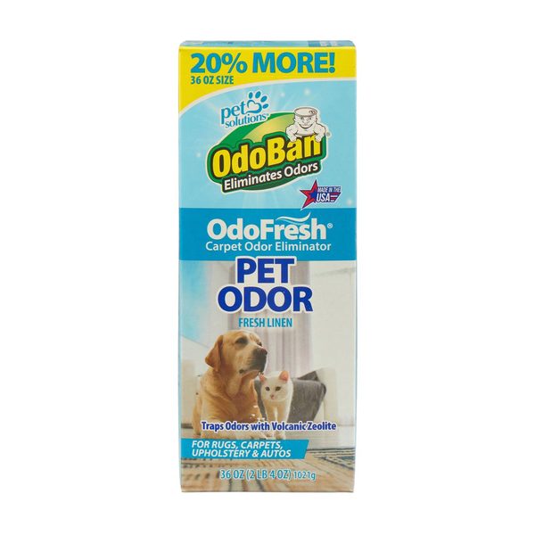 OdoBan OdoFresh Carpet Odor Eliminator for Pet Odors, Fresh Linen Scent, 36 oz — 70% off during the remodel at Dollar General #10340
