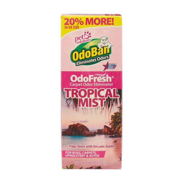 OdoBan OdoFresh Carpet Odor Eliminator, Tropical Mist Scent, 36 oz — 70% off during the remodel at Dollar General #10340