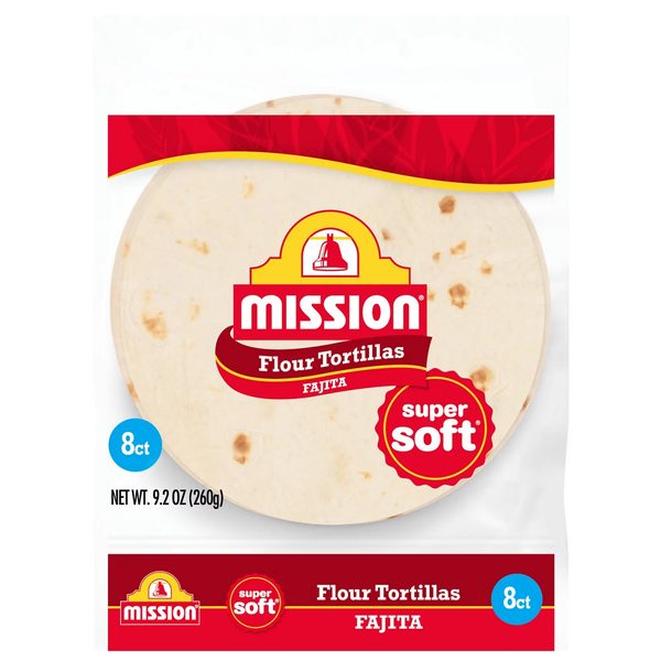 Mission Super Soft Flour Tortillas, Fajita Size, 8 Count — Dollar General (SKU 03225001)