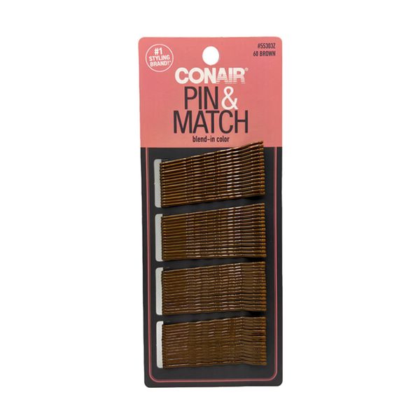 Conair Styling Essentials Brown Bobby Pins, 60 Count — Dollar General penny item