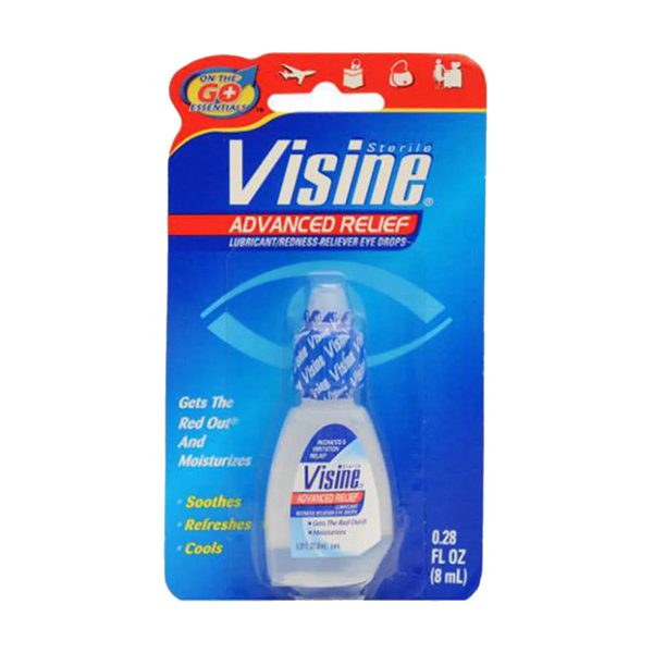 Visine Advanced Relief Lubricant/Redness Reliever Eye Drops, 0.28 fl oz — Dollar General penny item