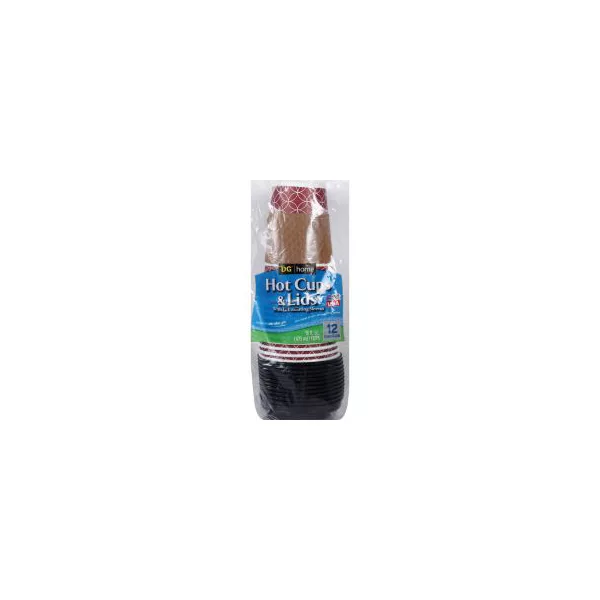 Dg Home Hot Cups and Lids, 16 fl oz — Dollar General penny item