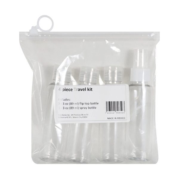Beauty Care Travel Bag with 4 Travel Size Bottles — 70% off during the remodel at Dollar General #3685