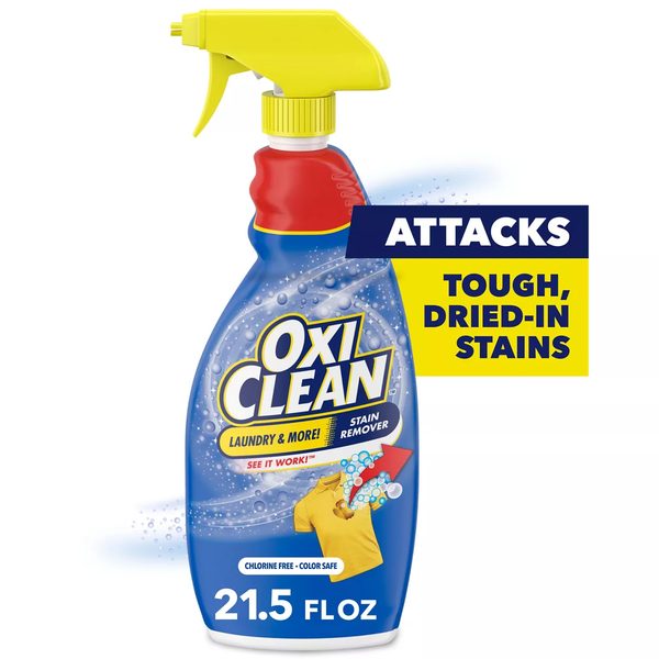 OxiClean Laundry Stain Remover Spray, Attacks Tough Dried-In Stains, 21.5 fl oz — 70% off during the remodel at Dollar General #10340