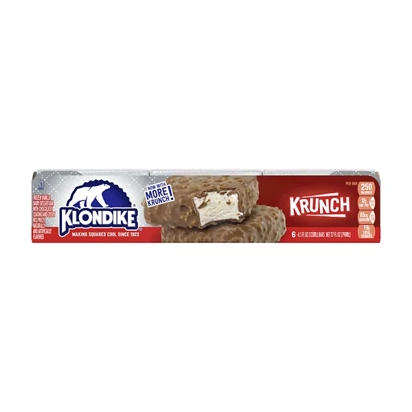 Klondike Frozen Dairy Dessert Bars, Krunch, 4.5 fl oz, 6 ct — Dollar General penny item