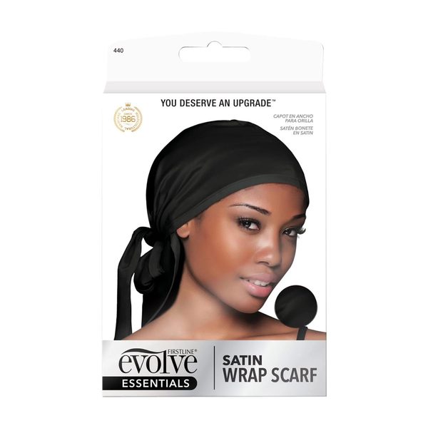 Evolve Satin Wrap Scarf, Black — Dollar General penny item