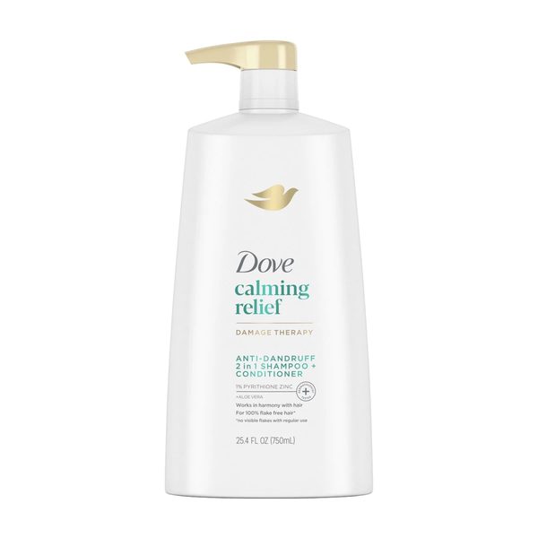 Dove Calming Relief Anti-Dandruff 2-in-1 Shampoo + Conditioner, 25.4 fl oz — Dollar General penny item