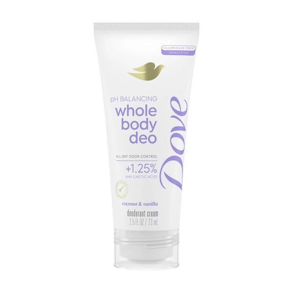 Dove Whole Body Deodorant Cream, Coconut & Vanilla, 2.5 fl oz — Dollar General penny item
