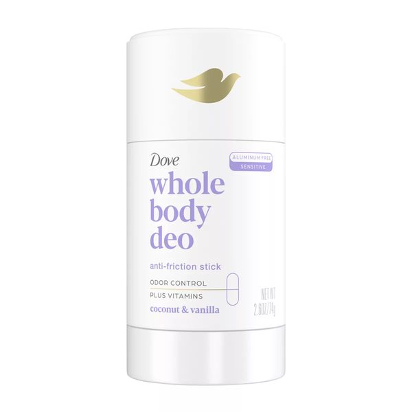 Dove Whole Body Deo Aluminum Free Anti-Friction Deodorant Stick Coconut + Vanilla for All Day Odor Control 2.6 oz — Dollar General penny item