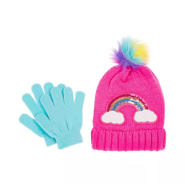 Rainbow Hat and Gloves Set — Dollar General penny item