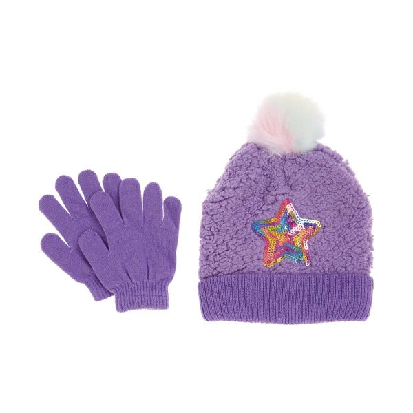 Sequin Star Hat and Gloves Set — Dollar General penny item