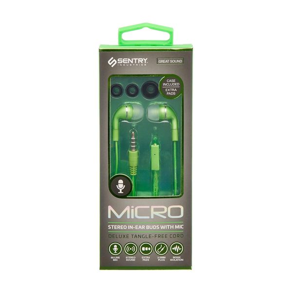 Sentry Micro Stereo In-Ear Buds with Mic, 1 ct, Assorted — 70% off during the remodel at Dollar General #7579