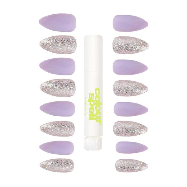 Colour Spell by Profusion Pressed for Time Reusable Press-On Nails, 24 Nails with Glue, Floral Dream — Dollar General penny item