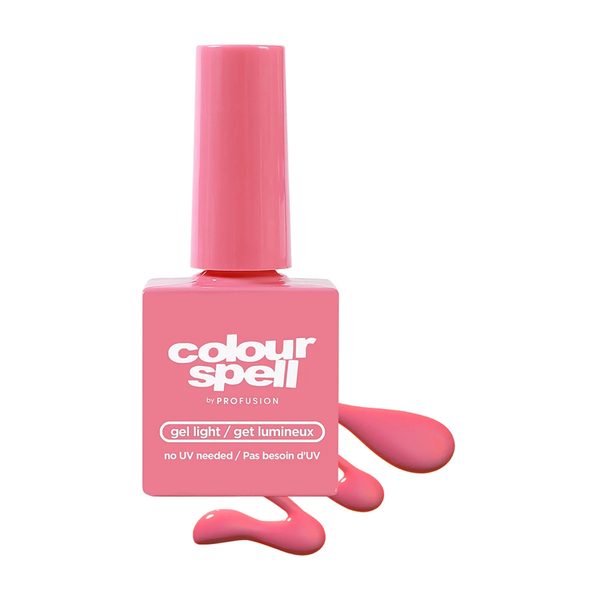 Colour Spell by Profusion Gel Light Nail Polish, No UV Needed, Flamingo — Dollar General penny item