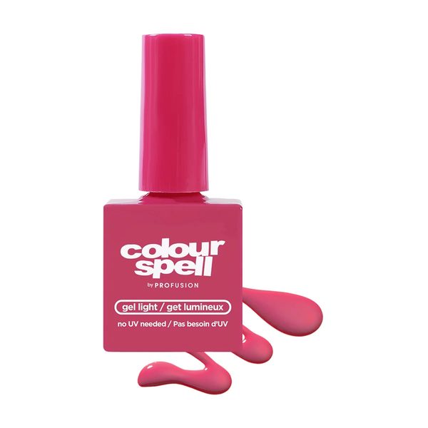 Colour Spell by Profusion Gel Light Nail Polish, No UV Needed, Hot Pink — Dollar General penny item
