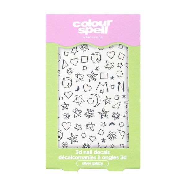 Colour Spell by Profusion 3D Nail Decals, Silver Galaxy — Dollar General penny item