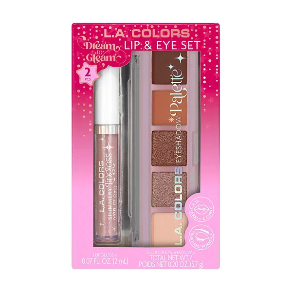 L.A. Colors Dream to Gleam Lip & Eye Set, 0.20 oz — Dollar General penny item