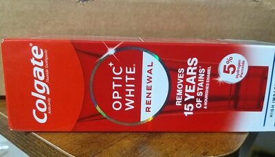 Colgate Optic White Renewal Teeth Whitening Toothpaste, Mint, 3 oz Tube — Dollar General penny item