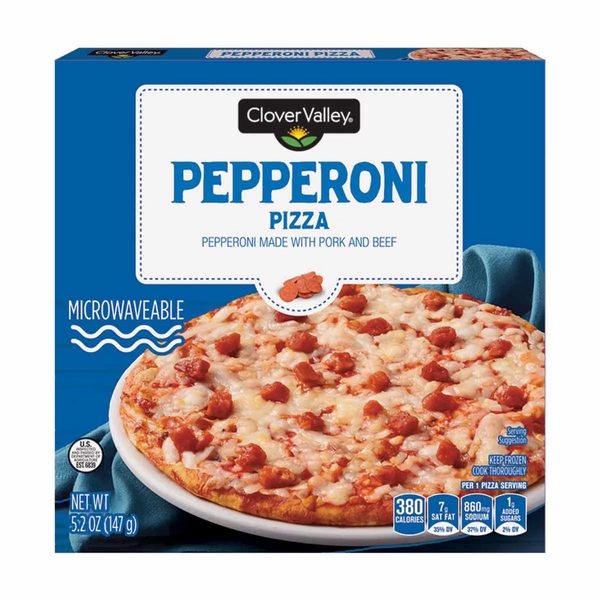 Clover Valley Pepperoni Pizza, 5.2 oz — 70% off during the remodel at Dollar General #13201