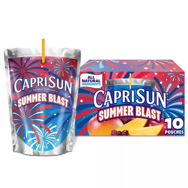 Capri Sun Summer Blast Passion Fruit Mango flavored Juice Drink Blend, 10 Count Box, 6 fl oz Pouches — Dollar General