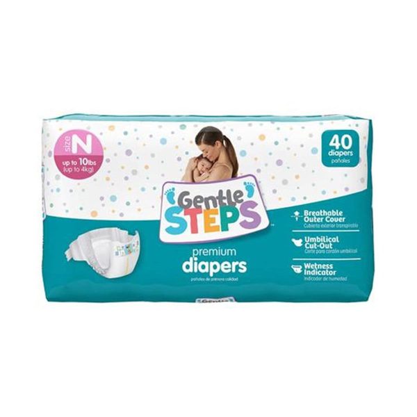 Gentle Steps Jumbo Bag Baby Diaper Size Newborn, 40 Count — Dollar General (SKU 23183901)