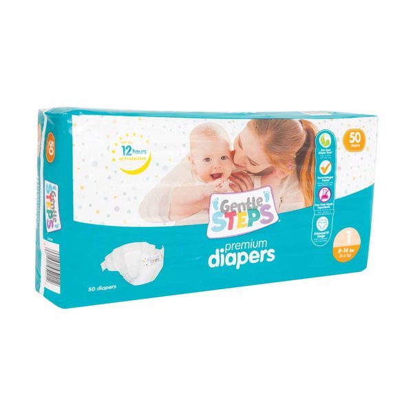Gentle Steps Premium Diapers Size 1 - 50 Count — Dollar General (SKU 23183202)