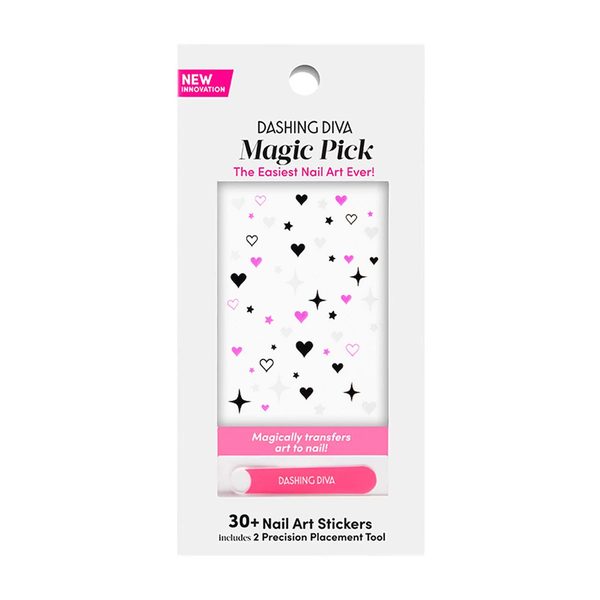 Dashing Diva Magic Pick Hearts and Stars Nail Art Stickers — Dollar General penny item