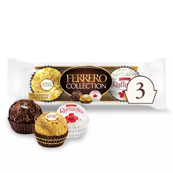 Ferrero Collection Premium Gourmet Assorted Hazelnut Milk Chocolate, Dark Chocolate and Coconut, 1.1 oz — 70% off during the remodel at Dollar General #10340