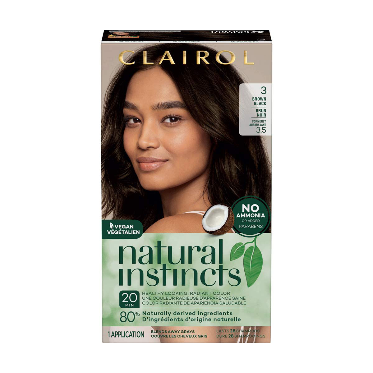 Clairol Natural Instincts Hair Color, 3 Brown Black — pOpshelf penny item
